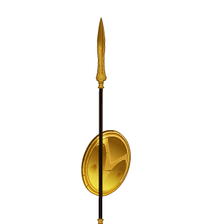 Gilded Onslaught Spear and Shield