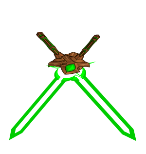 Green Chrono Starsword Backblades