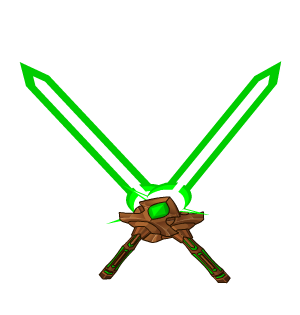 Reversed Green Chrono Starsword Backblades