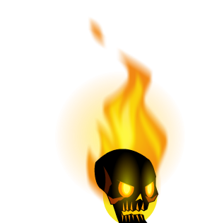 Xan's Flaming Skull