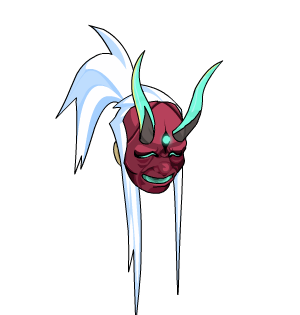 Horned Oni Fukumen Hair