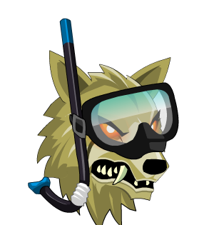 Snorkling Wolf