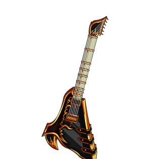 Flaming Naval Guitar