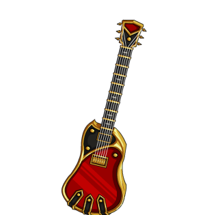 Red Naval Guitar