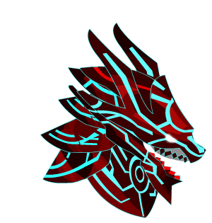 CC Neon Bahamut Male Head- Open Mouth