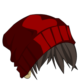 Jolly Prismatic Woolen Cap + Long Bangs