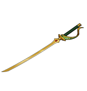 Emerald Yokai Pirate Sheathed Blade