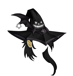 Shadow Grinning Pumpkin Witch's Hat