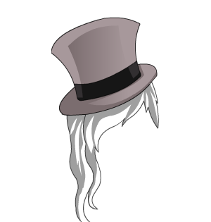 White Top Hat 'n Tresses